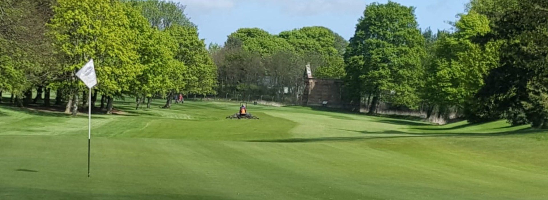 White Pin on golf course